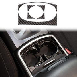 Voodonala for Charger Real Carbon Fiber Gear Shift Shifter Cup Holder Panle Trim for 2015-2024+ Dodge Charger Interior Accessories, 6pcs