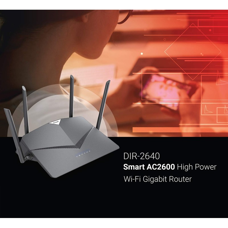 D-Link WiFi Router AC2600, Smart, Mesh (DIR-2640)