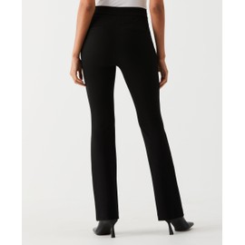 Rafaella Women's Short Petite Bootcut Pull, Stretch Ponte Knit Fabric, 30” Inseam, Classic Fit, Versatile Dress Pants, Black