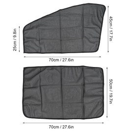 Duokon Car Sun Protection, 4 Pieces Magnetic Sun Protection Universal UV Protection Car Side Front Rear Window Curtain Sun Protection Curtain Car Accessories