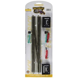 Bachmann Industries E-Z Track 6 Single Crossover Turnout - Left (1/card) N Scale, Grey