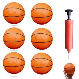 6 PCS Mini Basketball Game, Mini Basketball, Small Basketball, Toddler Basketball with Inflator Pump Great Indoor Outdoor Fun Sports, Teenagers Indoor and Outdoor Play Pool Parties