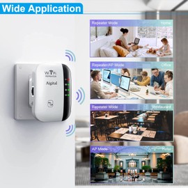 WiFi Extender Signal Booster, Covers Up to 1200 Sq.ft and 30 Devices, 300Mbps &2.4GHz WiFi Range Extender,Wireless Repeater, Internet Booster with Ethernet Ports, WPS Setup, Alexa Compatible