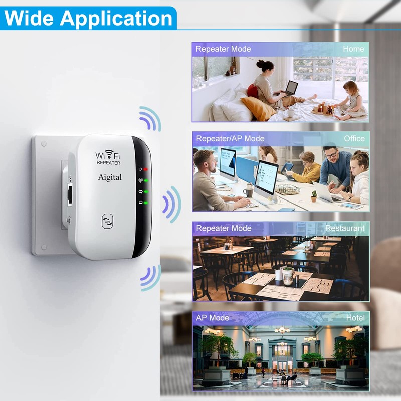 WiFi Extender Signal Booster, Covers Up to 1200 Sq.ft and