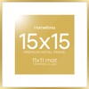Homeforia Gold Picture Frames 15x15, Premium Brass 15x15 Frame with
