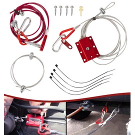 Flat Tow Breakaway Cable System for RV Towing, Ready Stop Device with Supplemental Safety Cable Kit for Tow Bars and Flat Towed Vehicles