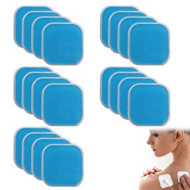 FDJZXW Pack of 20 Device Replacement Pads, 4.5 x 4.5 cm, Easy to Use Device Electrode Pads for Abdominal Trainer, Reusable, for Abdominal Muscle Trainer, Electric