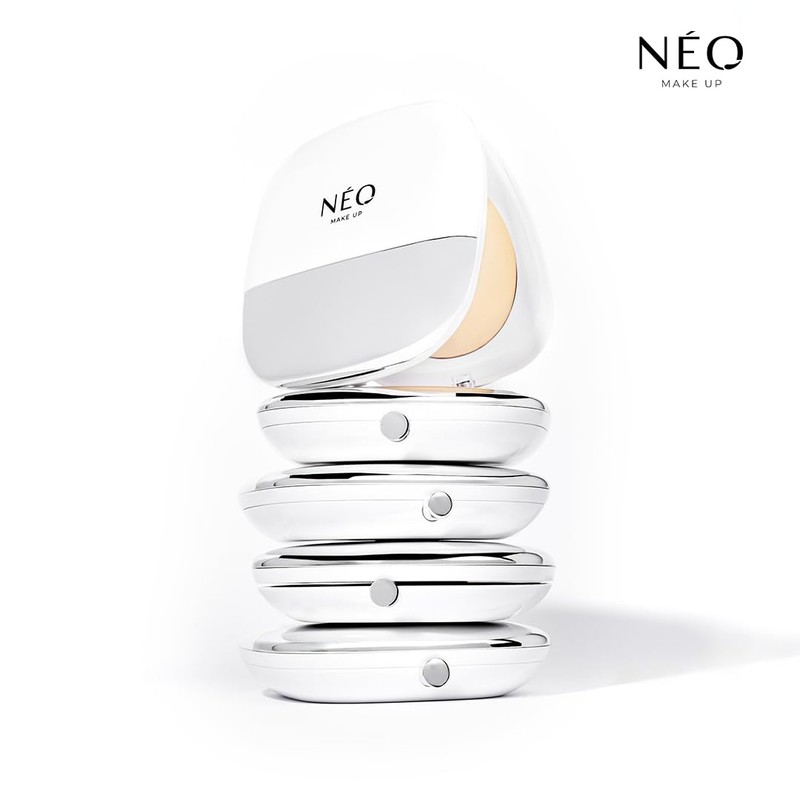 NEO MAKE UP Puder - Transparent Kompaktpuder mit Spiegel &