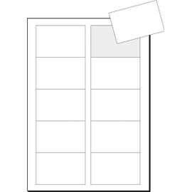 Sigel LP796 Business Cards 3C, smooth cut all around, 400 pcs.=40 sheets, 225 gsm, bright white, 8.5 x 5.5 cm