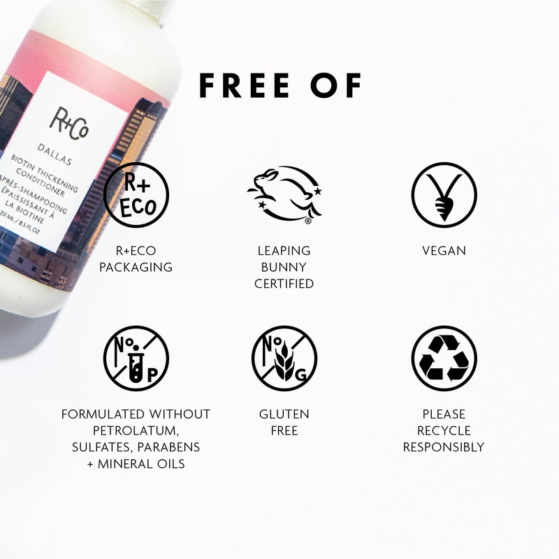R+Co Dallas Biotin Thickening Conditioner | Weightless Hydration, Strengthens +