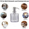 ICREEH Clear Glass Bathroom Soap Dispenser with Rust Proof Stainless