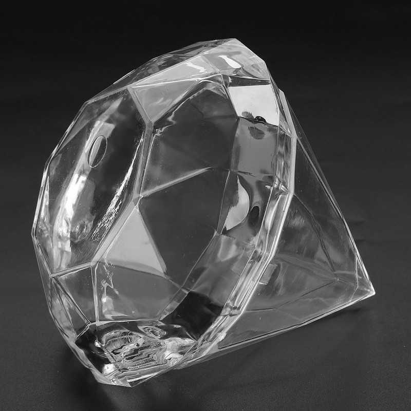Candies Box Diamond Shaped Clear Jar Transparent Plastic Candy Storage