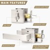 Brotima 2 Pack Keyed Front Door Lockset with Deadbolt, Reversible
