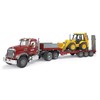Bruder Toys 02813 Mack Granite Flatbed Truck with JCB Loader