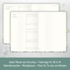 Häfft® Wochen-Notiz-Kalender 2026 A5 "Minty Leaves" Buchkalender, Planer Notiz-Timer, Terminplaner,