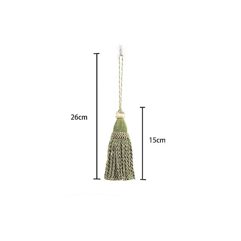 Fenghuangwu 2 Pcs 6" Large Key Tassel with 4.3" Loop