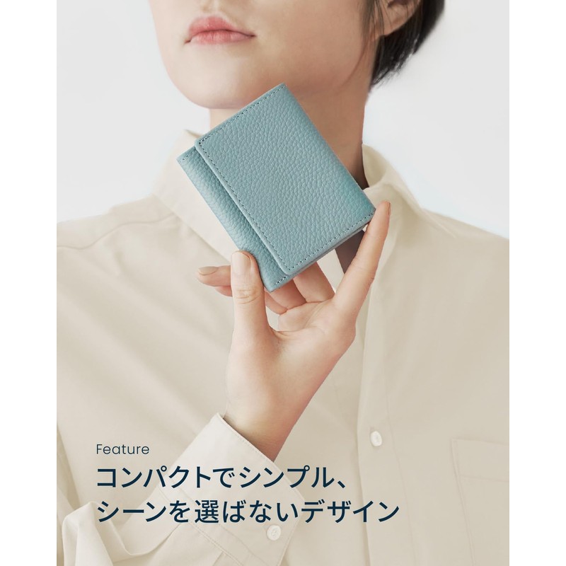 NEESE 【the Minimalist】Mini Wallet, Choose from 17 Colors, Fold-Free Bill