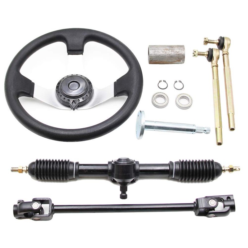 PRO BAT 300mm/11.8'' Steering Wheel Steel Kit 420mm/16.5'' Gear Rack