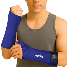 REVIX REVIX XL Wrist Ice Pack Wraps - Reusable Cooling Gloves with Extended Coverage for Hand, Thumb & Arm, Flexible Compression Wraps for Workout Recovery & Daily Comfort, 2-Pack