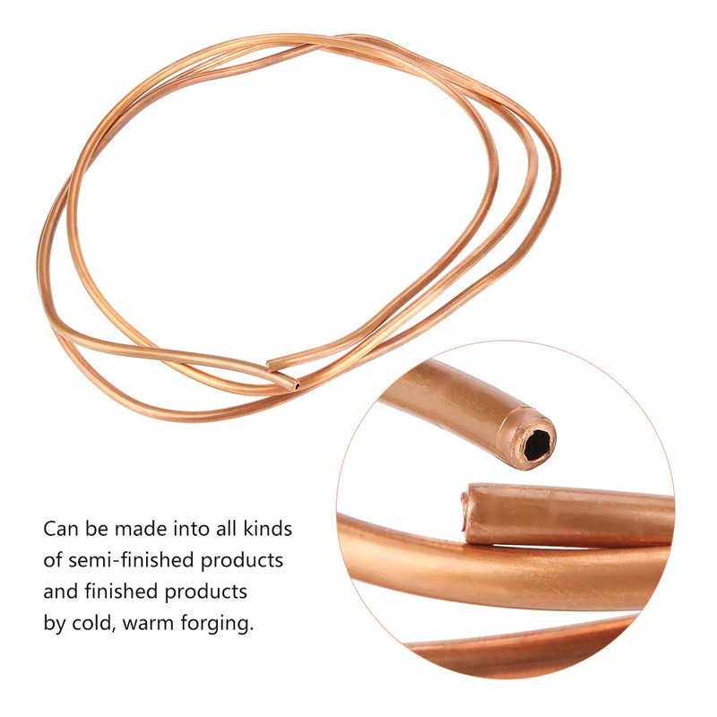 Copper Tube, 2m T2 Soft Copper Coil Tube Pipe, ID