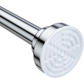 Ausemku Shower Curtain Rod Tension - 26-76 Inch Never Rust Non-Slip Spring Tension Curtain Rod No Drilling Stainless Steel Curtain Rod Use Bathroom Kitchen（Silver）