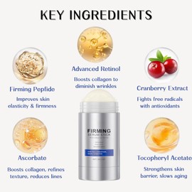 Advanced Retinol Firming Serum Stick, Retinol Face Stick with Antioxidants to Firm, Smooth&Tighten Face&Neck, skin tightening cream for Smoothes Fine Lines and Wrinkles, Anti Aging skin care serum,30G