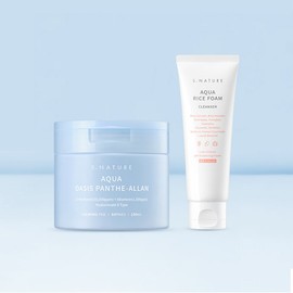 S-Nature Aqua Oasis Panthenol Calming Pad Set (60 pads + 80ml Cleansing Foam)