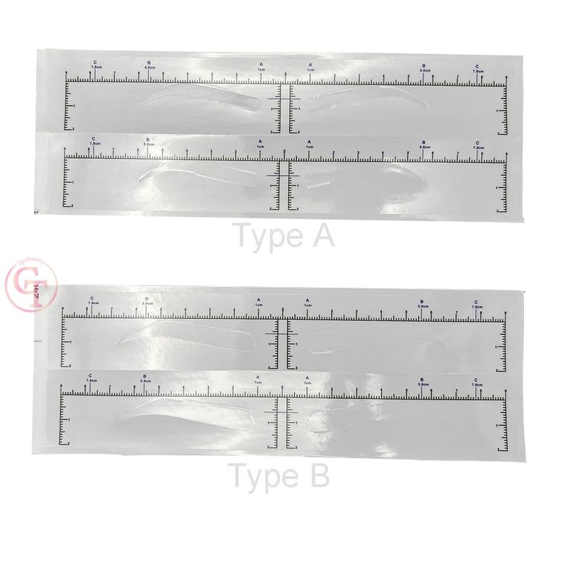 30pcs Eyebrow Shaping Stencils Disposable Eyebrow Ruler Sticker Brow Template