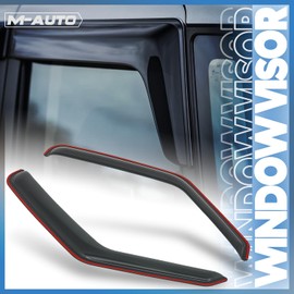 M-AUTO Window Visor Shade Compatible with 2007-2014 Ford E-150/250/350/450 Super Duty, in-Channel, 2 PCs