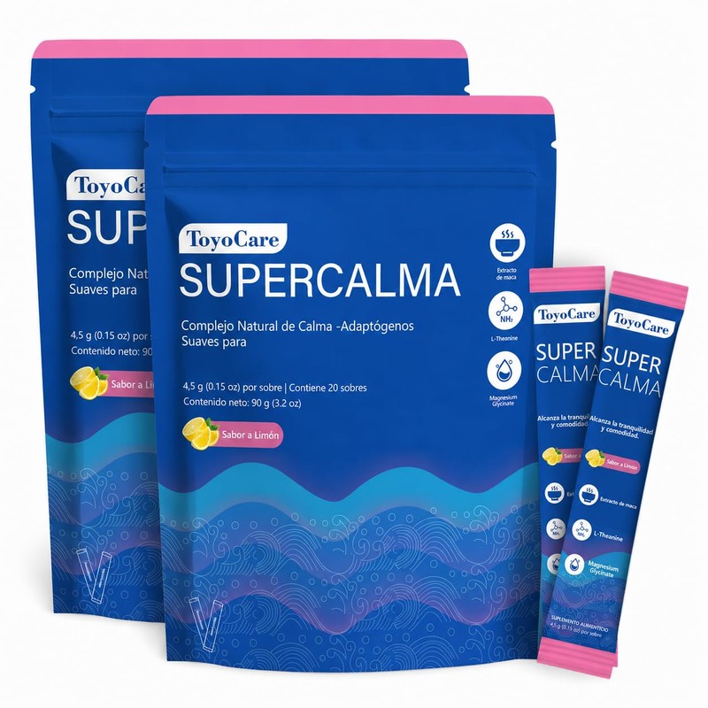Supercalm Suplemento en Polvo Sabor Limón, 20 Sobres, 90 g