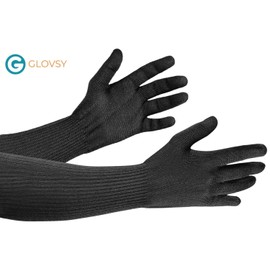 G GLOVSY Protective Arm Sleeves- Heat Scratch & Cut Resistant Farmer Sleeves- Safety Guard for Welding, Kitchen, Pet Training