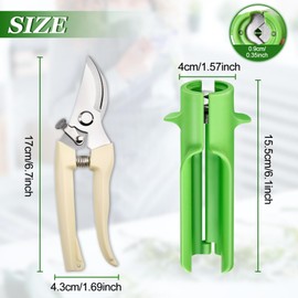 INJOYTEC Rose Thorn Remover Set Cleaner 2PC Thorn Stripper Tool Stripper and Curve Gardening Scissor Removal Leafs for Professional Florist Home Shop Gardening Floral Arrangements Green