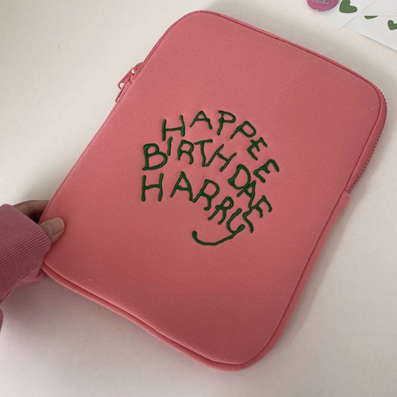 Tablet Sleeve Case Cute Stylish Pink Soft Cotton Cloth Shatterproof