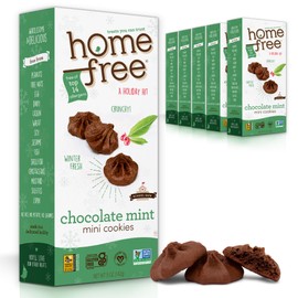 Homefree Treats You Can Trust Gluten Free Holiday Mini Cookies, Chocolate Mint, 5 Ounce (Pack of 6)