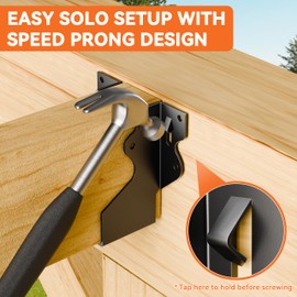 20 Pcs Black 2x4 Joist Hanger,LU24 18 Gauge Double Shear Face Mount Joist Hanger,Hurricane Ties for Rafters Tie Brackets Great for Floor Deck and Ceiling Joists