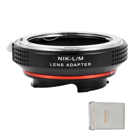 PHOLSY Lens Adapter with 6-Bit Coding Compatible with Nikon F/AI/AIS/AF/AF-I/AF-S Lenses and Leica M Mount Camera Body Nikon F to Leica M