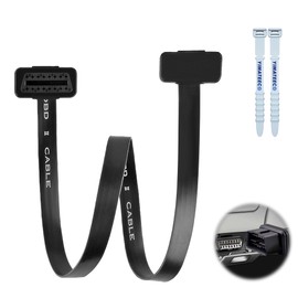 YIMATEECO OBD2 Verlängerungskabel Diagnosegerät, Auto OBD II Diagnosekabel 16Pin Stecker auf Buchse Adapter Extender Flachbandkabel Diagnosestecker Ultra Low Profile OBD Kabel (100CM, 1Stü)