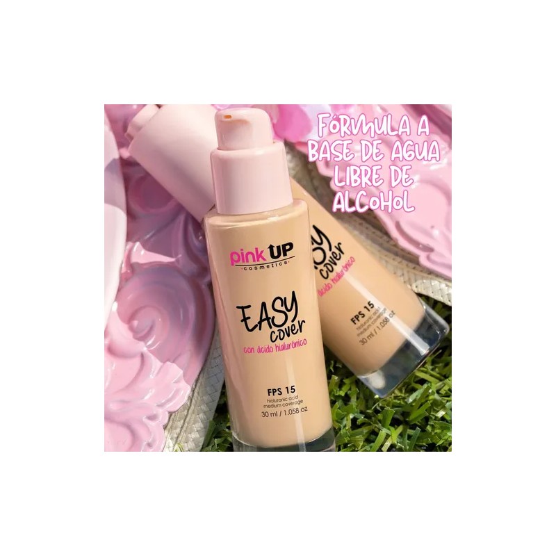Pink Up, Maquillaje Liquido, Cobertura Media, Base De Agua