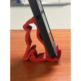 Unbranded Mobile Cell Phone or tablet stand desk holder mount cradle. Fire engine red Cat