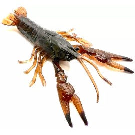 Tackle Max Craw Fishing Lure, Soft Bait,  Realistic Lure, Crawfish, 3.5", 6pk - Maple Syrup