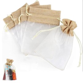 Forlush Pack of 20 Drawstring Gift Bags, Reusable Bags, Gift Bags, for Weddings, Christmas Parties and Daily Use