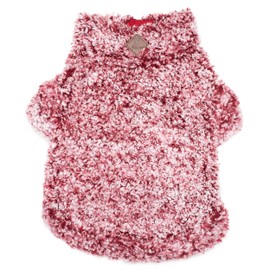 The Worthy Dog Wubby Fleece Quarter Zip Pullover, Warm Pullover Fleece Dog Sweater, Winter Dog Clothes - Large, Burgundy