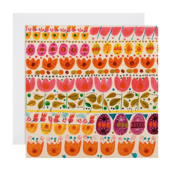 Hallmark Blank Easter Card - Contemporary Multicoloured Pattern Design