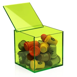 Caja de almacenamiento de acrílico transparente, organizadores acrílicos, antipolvo, duradero, 139,7 cm, uso en casa y oficina (verde, 139,7 cm)