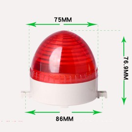MACHSWON Warning Light Small Mini TB-60 Silent Universal Strobe Red LED Emergency Safety Flashing Warning Lamp Factories Transportation Machinery Industry Alarm Lamp AC220V