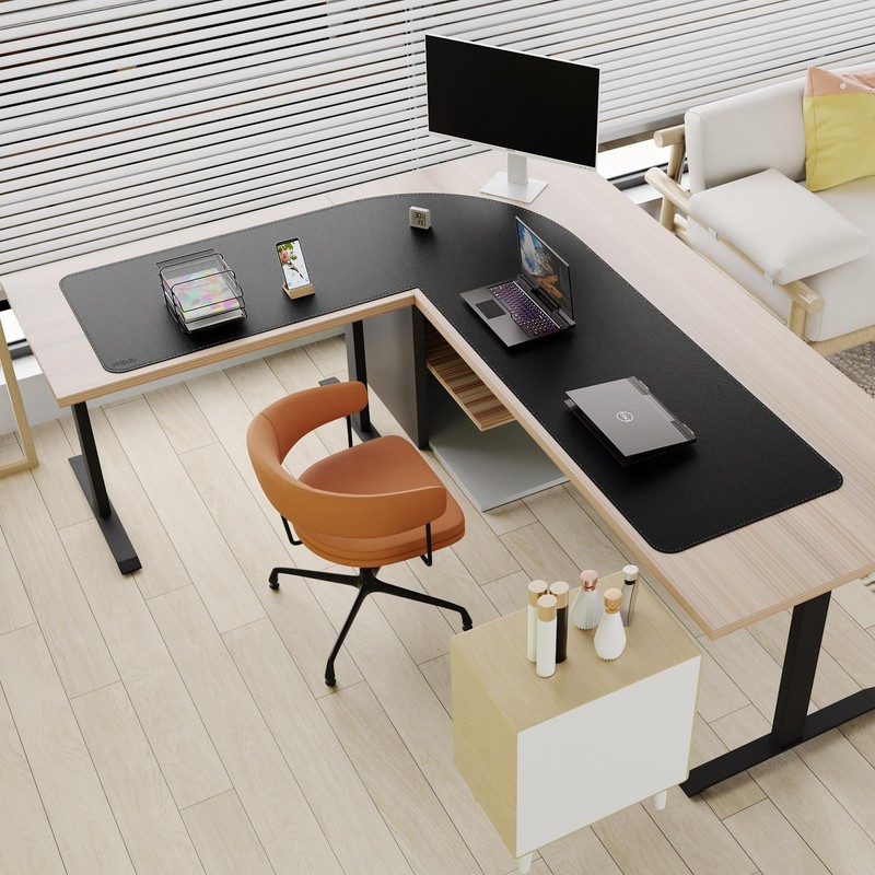 Mydours 61" x 77" x 24" L Shaped Desk Pad