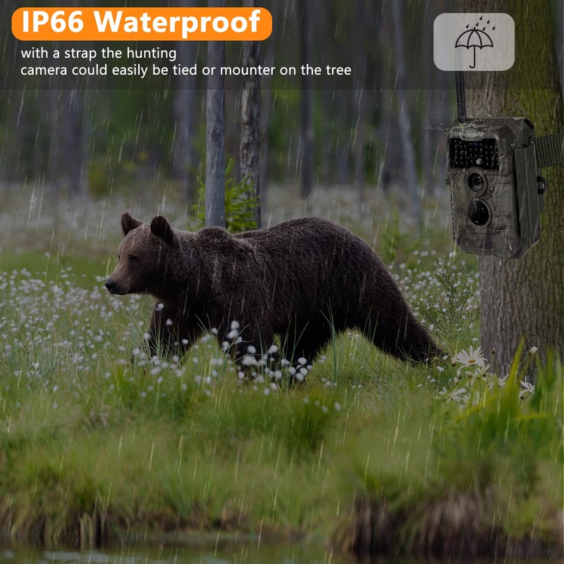 Folgtek WLAN Wildlife Camera 24MP 1296P with Wireless Night Vision
