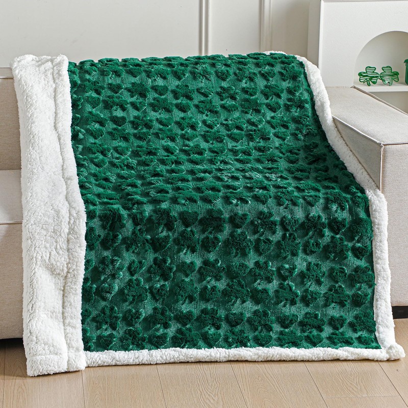 Mindsoft St. Patrick's Day Sherpa Blanket 50 x 60 Inch,