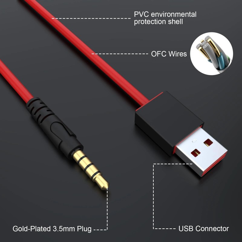 Alitutumao USB 3.5mm Cable Wire Wireless Charger Cord Compatible with