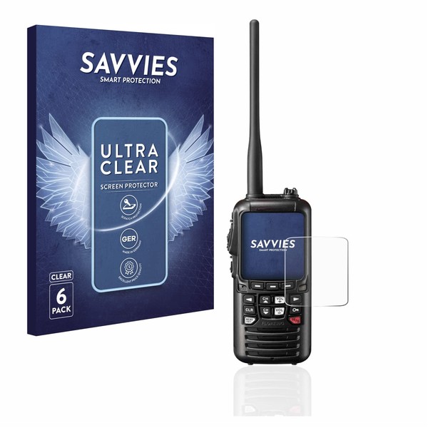 Savvies 6 Pack Screen Protector compatible with Standard Horizon HX890
